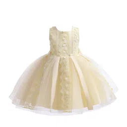StyleCast Yellow Girls Embellished Net Fit & Flare Dress-picture-21