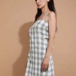 LULU & SKY Checked Sheath Mini Dress image 4