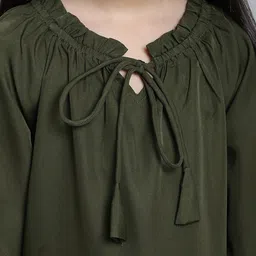 MINI & MING Gorla Tie-Up Neck Fit & Flare Dress image 3