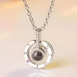 MYKI I LOVE YOU in 100 Language Projection Pendant With Chain image 1