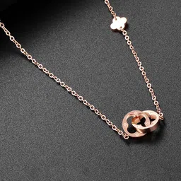 MYKI Rose Gold Gold Plated Stainless Steel Pendant with Chain-image-4