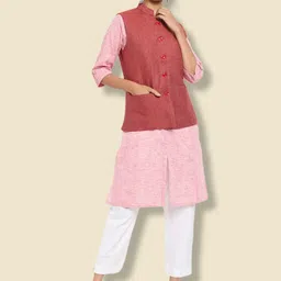 Vastraa Fusion Women Woolen Nehru Jackets image 5