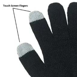 Gajraj Men Patterned Acrylic Winter Hand Gloves image 4