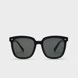 BOLON EYEWEAR Women Grey Lens & Black Square Sunglasses with UV Protected Lens BL3037 image 2