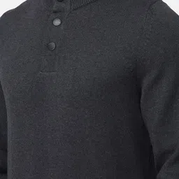 Woodland Men Cotton Charcoal Pullover image 2