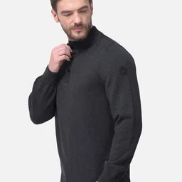 Woodland Men Cotton Charcoal Pullover image 3