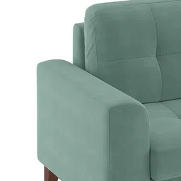 urban ladder create Verona Sofa Set (Colour : Dusty Turquoise Velvet , Seater : 3+2+1+1) image 7