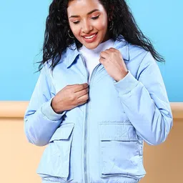 Freehand by The Indian Garage Co Spread Collar Lightweight Bomber Jacket-picture-49