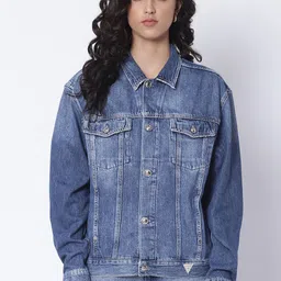 GUESS Women Denim Outdoor Fashion Jacket-picture-11