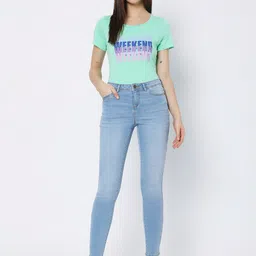 Vero Moda Women Skinny Fit Light Fade Cotton Jeans-image-55