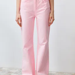 Trendyol Women Mid-Rise Clean Look Pure Cotton Jeans-image-13