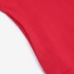 Divena Women Red Roll-Up Sleeves Straight Kurta image 5