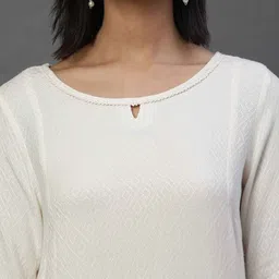 AURELIA Woven Design Straight Kurti image 2