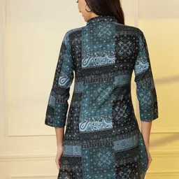 Tissu Ethnic Printed Shirt Collar Pure Cotton Kurti image 5