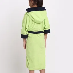 Creeva Solid Hooded Bath Robe image 4