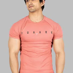 FUAARK Slim Fit Typography Printed Raglan Sleeves Anti Odour  Gym T-shirt-picture-31