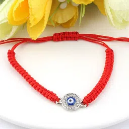 EL REGALO Women Red & Blue Handcrafted Evil Eye Charm Bracelet-image-47