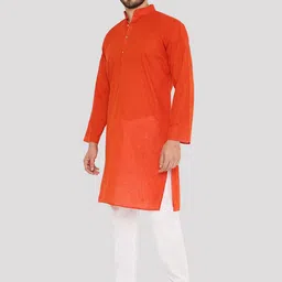 Maharaja Mandarin Collar Regular Kurta with Pyjamas image 3