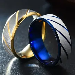 VIEN Set of 2 Gold-Plated Twill Pattern Ring-picture-26