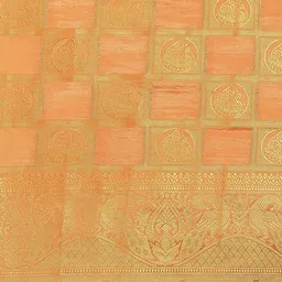 Mitera Orange Ethnic Motif Woven Design Zari Silk Cotton Banarasi Saree image 5