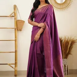 Anjaneya Sarees Zari Woven Border Saree-picture-30