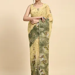 RACHNA Floral Printed Satin Saree-picture-14