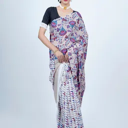 BUTA BUTI Floral Printed Pure Cotton Saree image 1