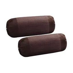 ZESTURE Coffee Brown 6 Pieces Self Design Diwan Set image 4