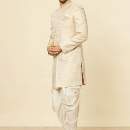 Manyavar Woven Design Brocade Sherwani Set image 5
