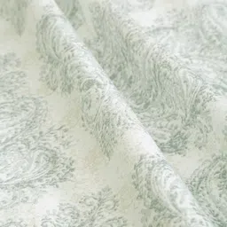 SWAYAM 6 Piece White & Grey Printed Pure Cotton 240 TC Diwan Set image 3