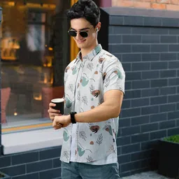 Flying Machine Abstract Print Vacation Shirt image 1