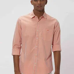 Mufti Men Trim Slim Fit Checked Casual Cotton Shirt-image-72