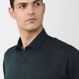 Van Heusen Men Green Formal Cotton Shirt image 5