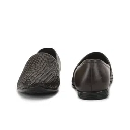 Liberty Men Brown Solid Formal Slip-On Shoes image 5