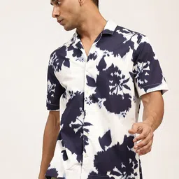 HARSAM Men Beige Linen Shorts image 1