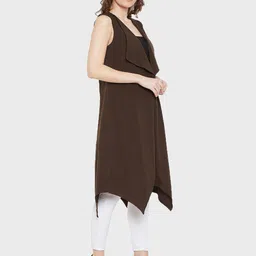 Hypernation Women Brown Open Front Shrug image 4