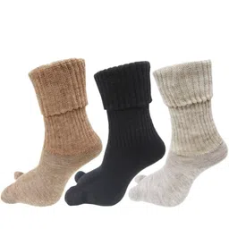 RC. ROYAL CLASS Women Pack Of 3 Solid Calf Length Woolen Socks-picture-36