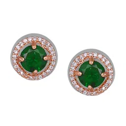 Estele Rose Gold Plated Cubic Zirconia Studded Jewellery Set image 4