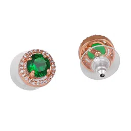 Estele Rose Gold Plated Cubic Zirconia Studded Jewellery Set image 5
