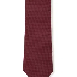 Louis Philippe Men Maroon Woven Design Broad Tie-picture-30