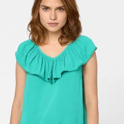 Vero Moda Women Green Solid Top-picture-17