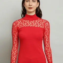 LE BOURGEOIS High Neck Lace-Up Detail Top-picture-33