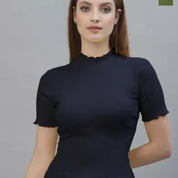 Friskers Pack Of 2 High Neck Fitted Top-image-35