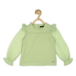 Allen Solly Junior Girls Self Designed Cuffed Sleeve Pure Cotton Top-picture-49
