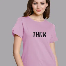 FBAR Typography Printed Slit Sleeves Knitted Pure Cotton High-Low Top-picture-23