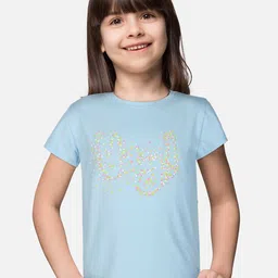 Gini and Jony Girls Printed Cotton short Top image 1