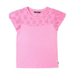 Allen Solly Junior Girls Floral Embroidered Round Neck Cotton Regular Top-picture-3