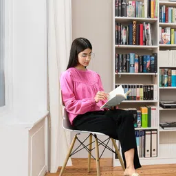 Marks & Spencer Women Pink Solid Pintucks Pure Cotton Top-picture-23