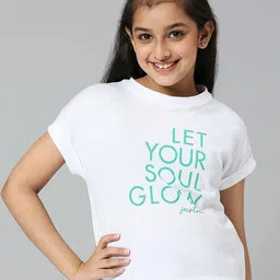 JUSTICE Girls Typography Printed Cotton Top-picture-58