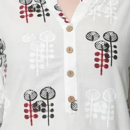 KALINI Ethnic Motifs Printed Pure Cotton Kurti image 4